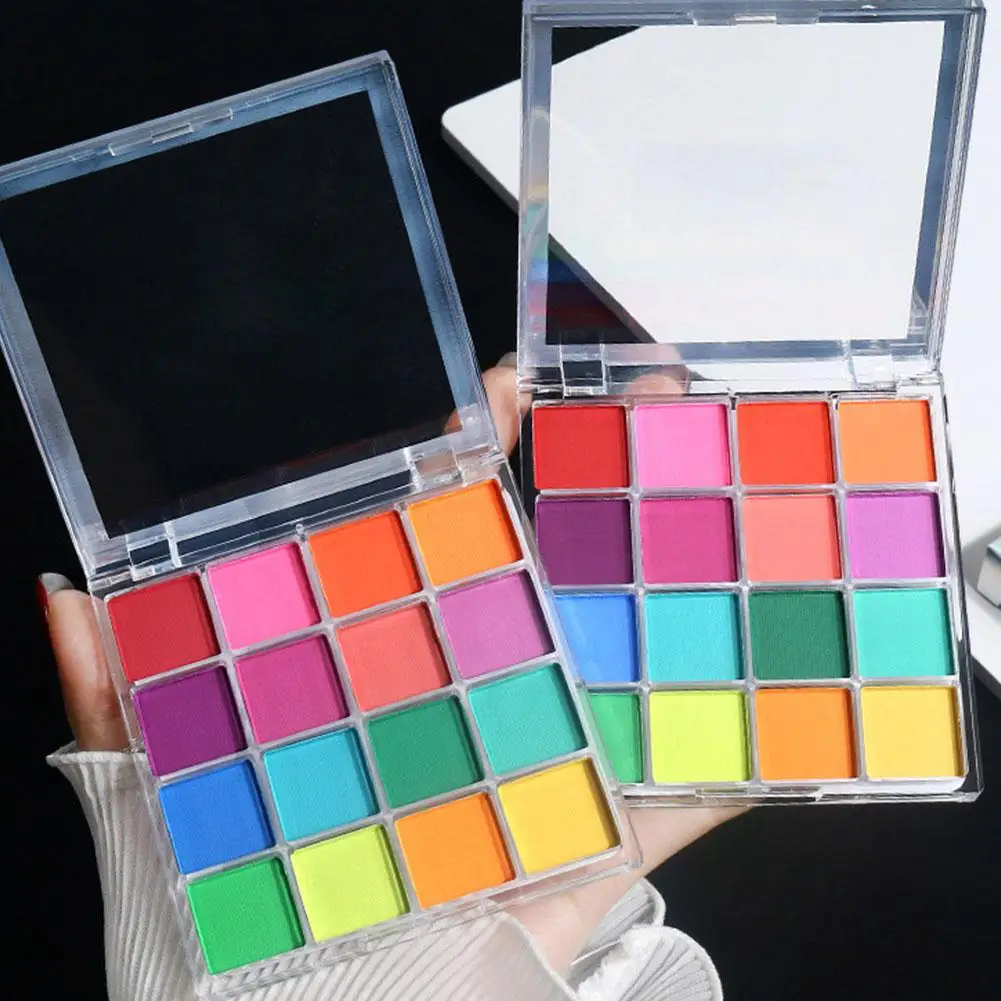 16 colori colore chiaro solido cambiamento graduale polvere occhio piatto montato a specchio unghie Aurora glitter polvere ombretto smalto ragazza Na C9W8