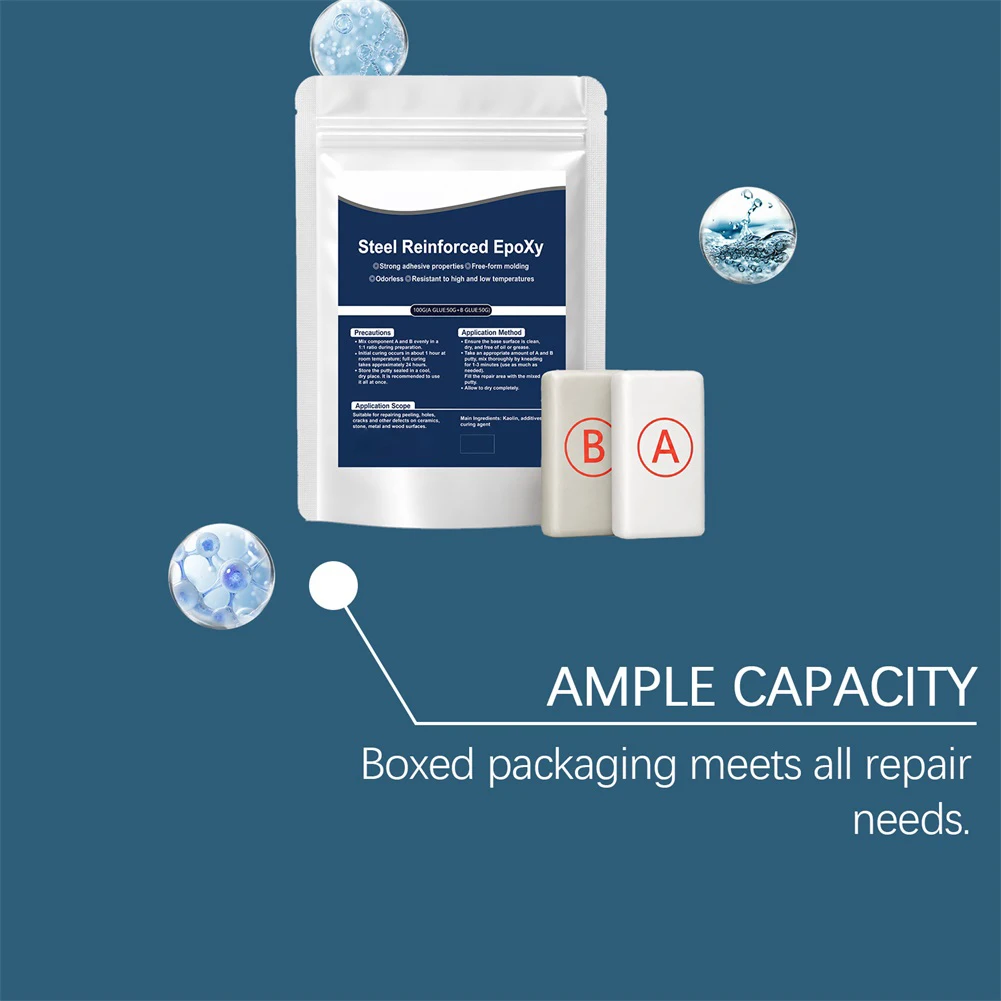 100g High-Strength Multi-Purpose Repair Clay,Strong Clay Iron Adhesive All Purpose Clay For Plastic Metal Ceramic