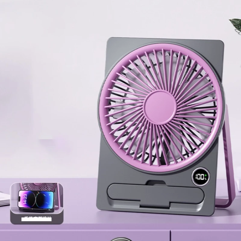 2025 พัดลมบางเฉียบ 1 ชิ้นสํานักงานเดสก์ท็อปขนาดเล็กพัดลมหมุนเวียนลมขนาดใหญ่ usb ชาร์จพัดลมขนาดเล็กขนาดเล็ก