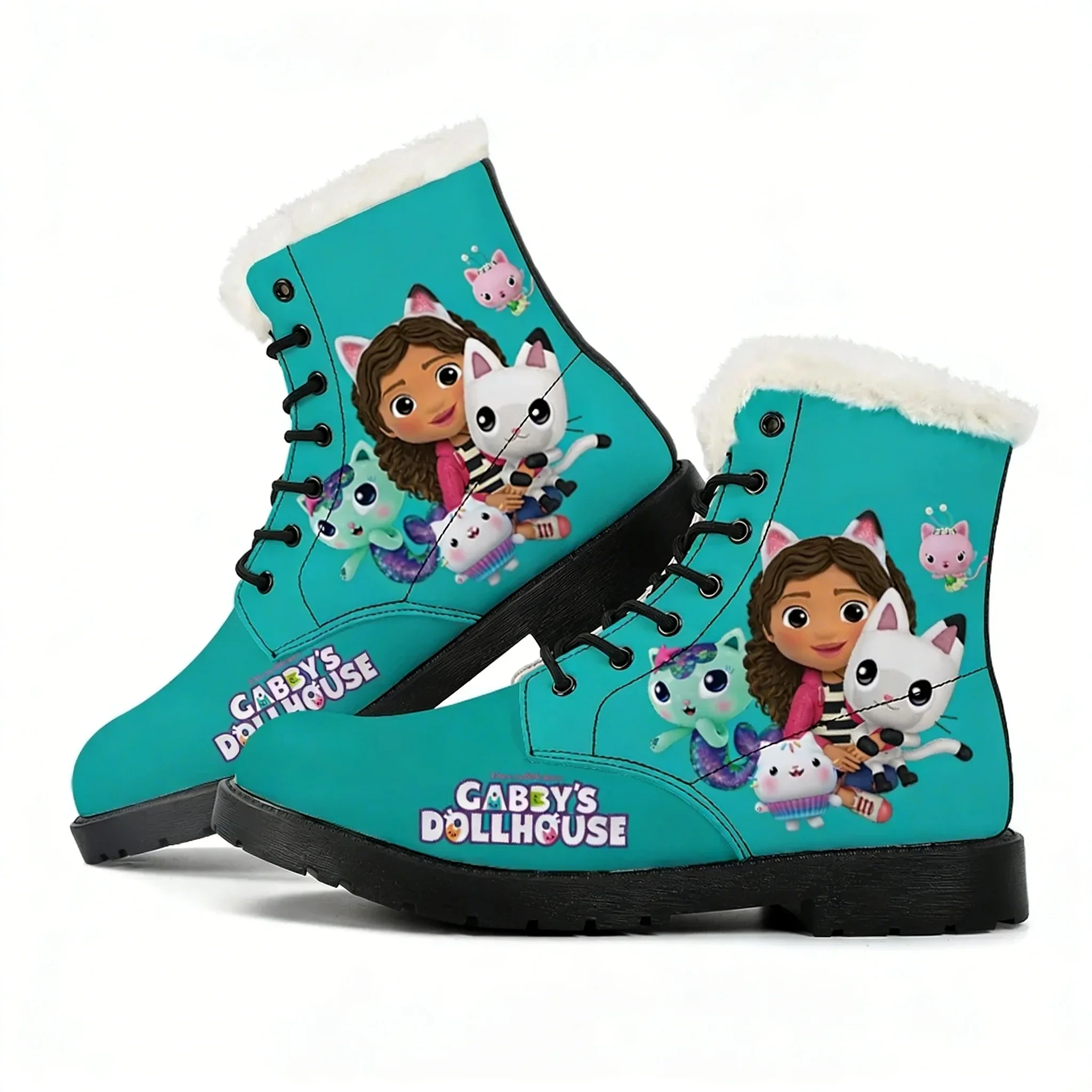 

Gabby's Dollhouse Plush Boot Man Women Teenager Casual Shoes Outdoor Keep Warm Leather Boot Couple High Quality Tailor-made Shoe