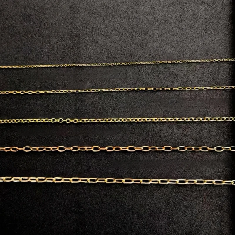 1PCS Meta Anchor Chain 500mm Length Miniature Chains Link Width 1mm/1.5mm/2mm for Solid Wood Sailboat Assembly Accessories