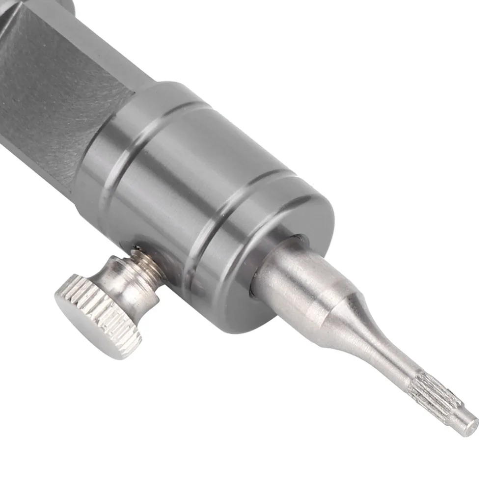 Professional Gray Watch Crown Tube Remover Metal 12.2cm Watch Crown Tube Insert Watch Crown Tube Tool Watch Bands Repair