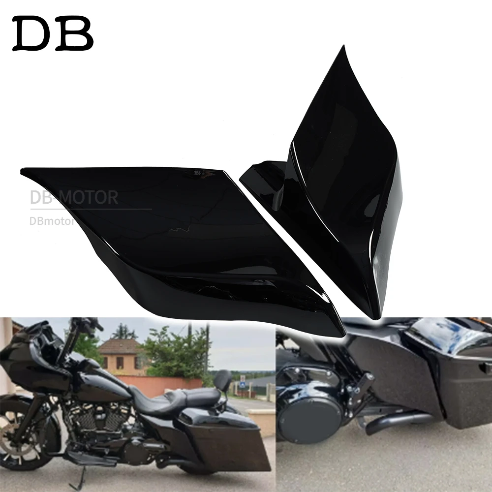 Motorcycle Stretched Extended Side Battery Cover Panels Fit For Harley Touring Electra Street Glide Road King 2009-2013