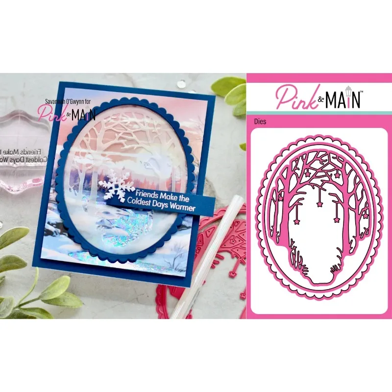 

Oval Forest View Wish Metal Cutting Dies Scrapbook Diary Decoration Stencil Embossing Template DIY Greeting Card Handmade 2025