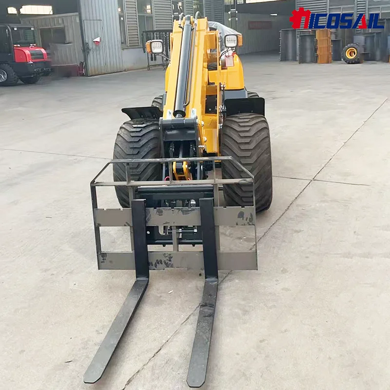 

Customized Small Telescopic Loader Boom Wheel Loader 1ton, Front-End Electric Garden and Farm Loader.