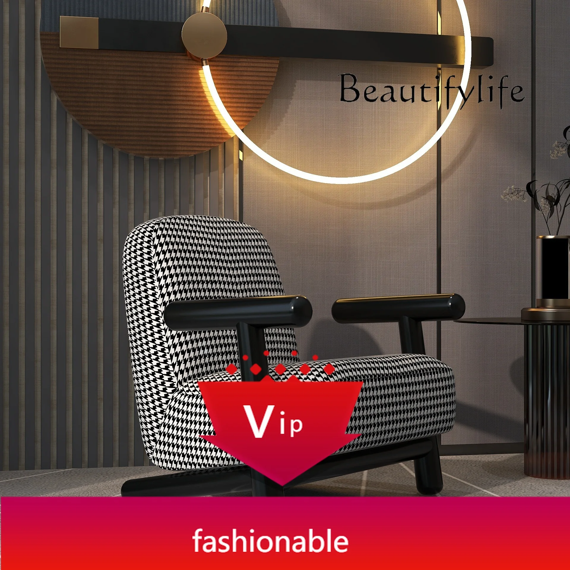 PJ Italian single sofa chair designer light luxury creative minimalist living room casual comfort high sense
