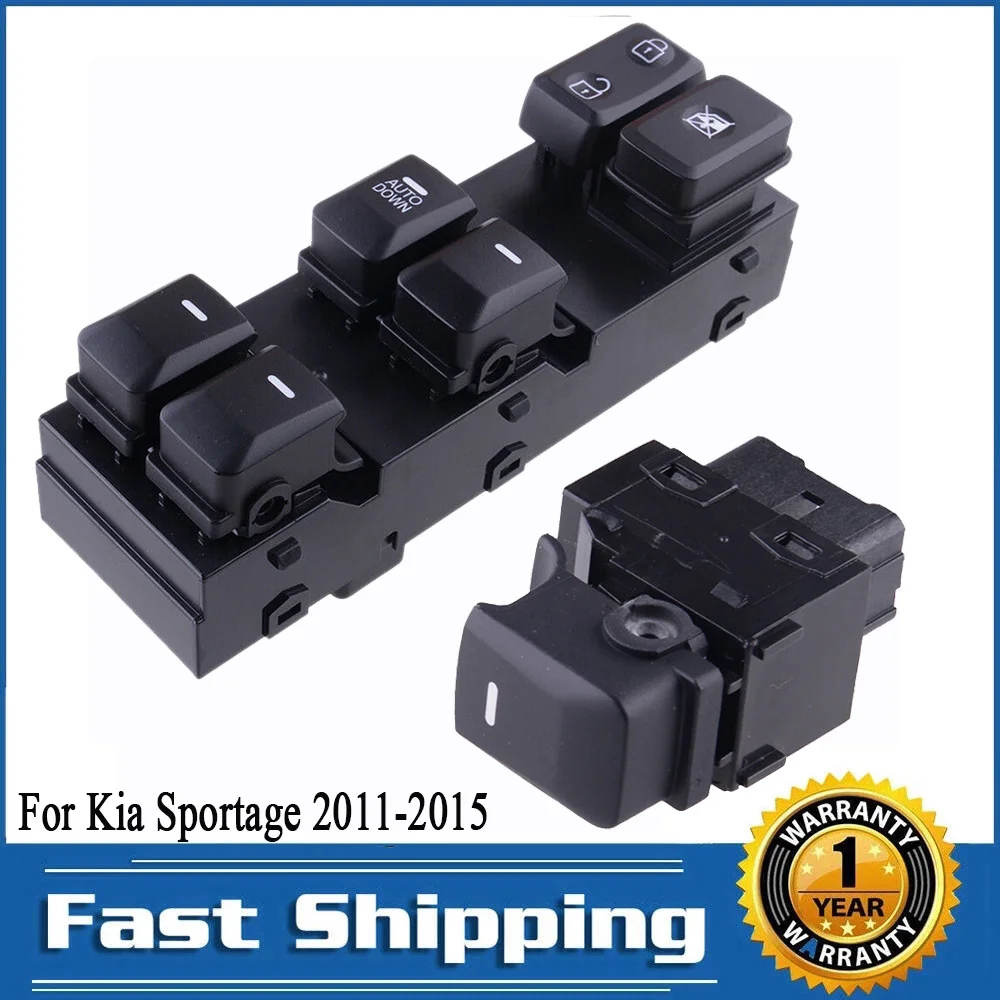 

For Kia Sportage 2.0L 2.4L 2011-2016 Front Rear Door Window Lifter Button Switch Control Unit 935751H000 935703W000 Car Products