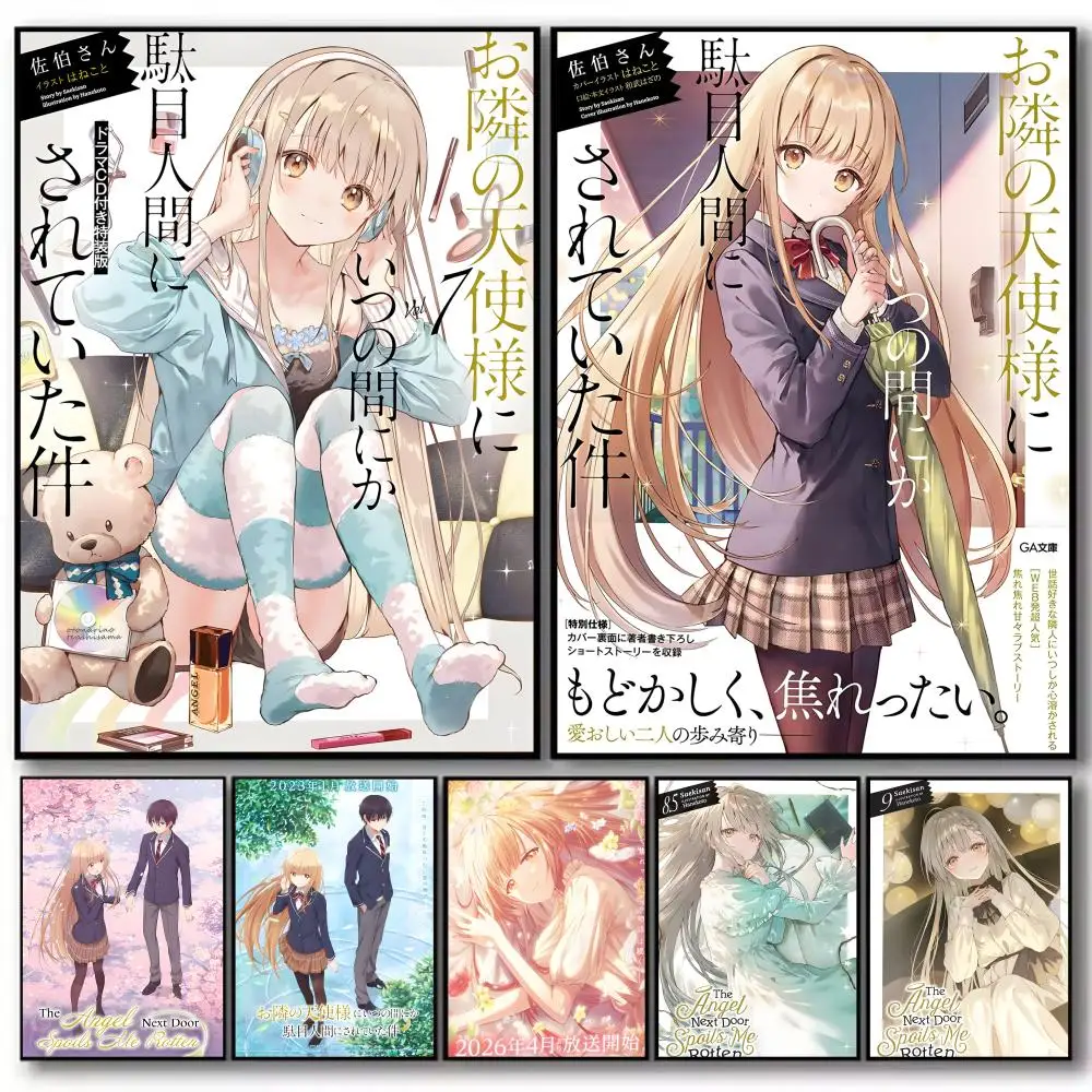 Anime The Angel Next Door Poster High-definition  poster stickers, suitable for bedroom, living room, home decoration