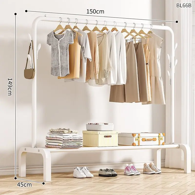 ##Simple Modern Iron Floor-Standing Folding Adjustable Height Eco-Friendly Clothes Drying Rack For Bedroom Dormitory Indoor