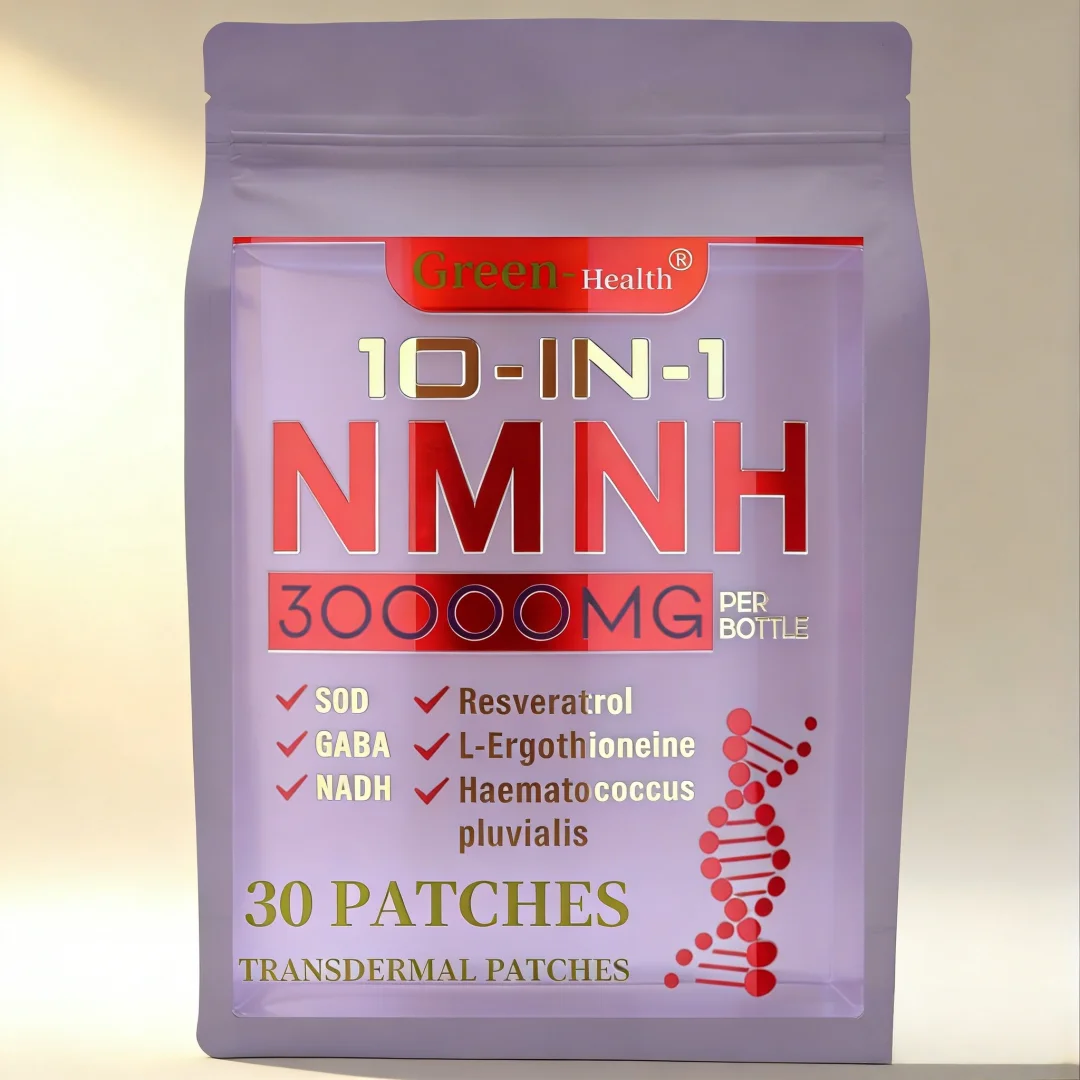 NMNH Transdermal Patches with NAD Resveratrol, PQQ for Anti-Aging, Energy, Focus, 30 Patches