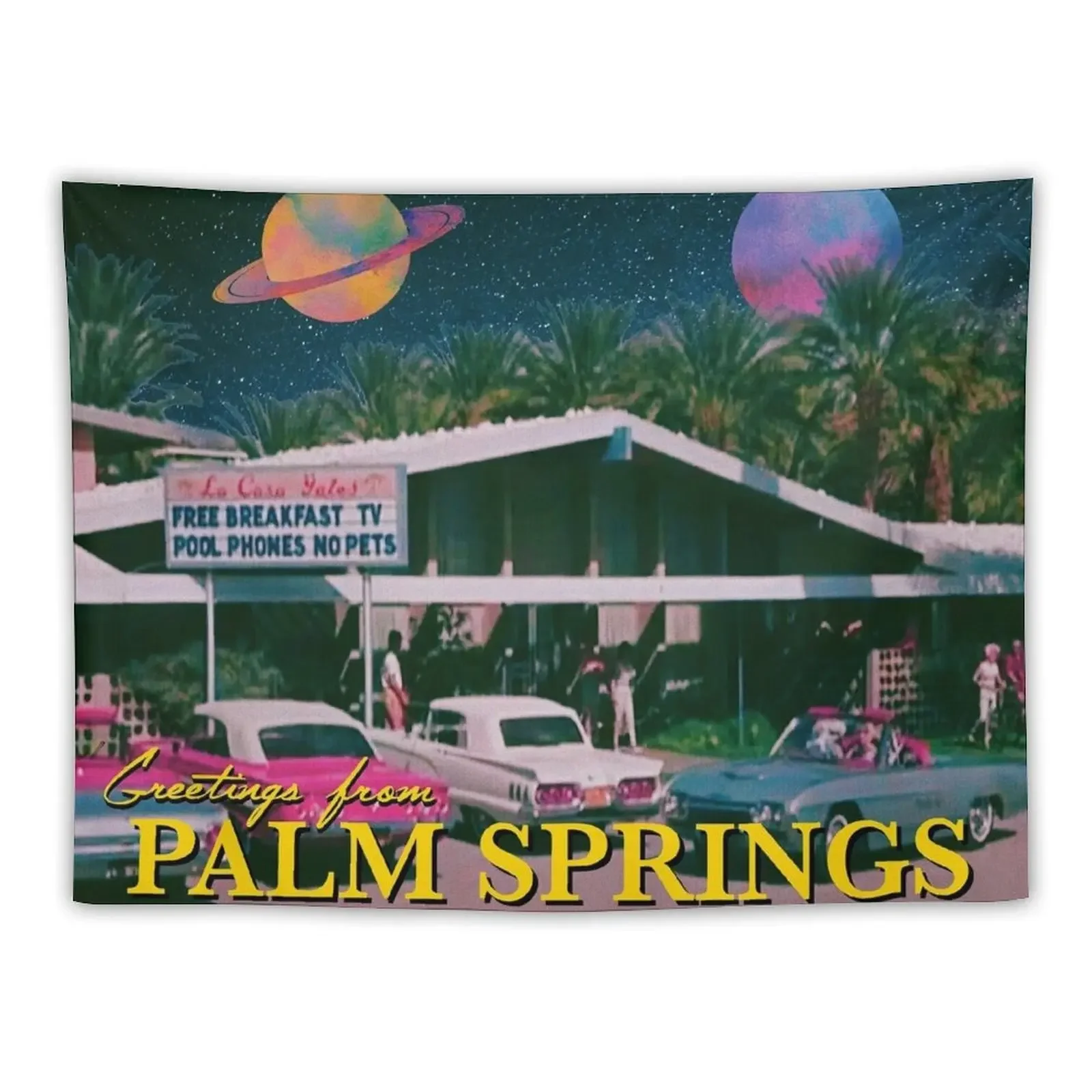 

greetings from palm springs Tapestry Room Aesthetic Wall Hanging Room Decorations Aesthetic Room Decorations Tapestry