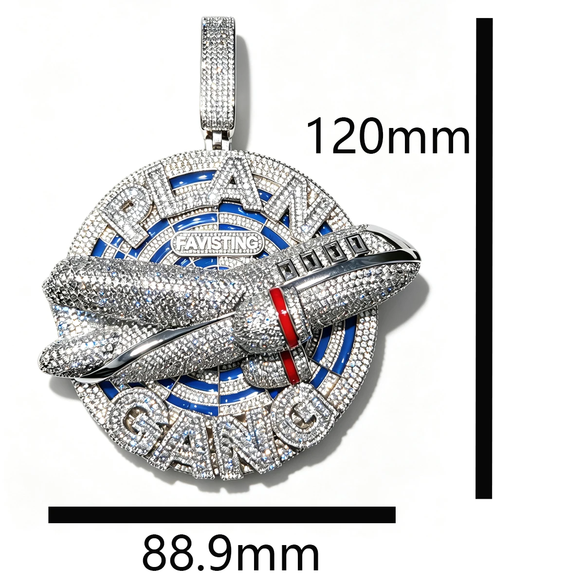 Iced Out Plan Gang Pendant CZ  - Men'S Accessories Target review and price