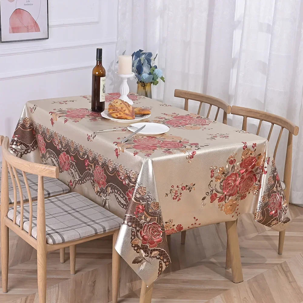 

Tablecloth Waterproof And Oil-proof Leave-in And Anti-scalding Household Rectangular Dining