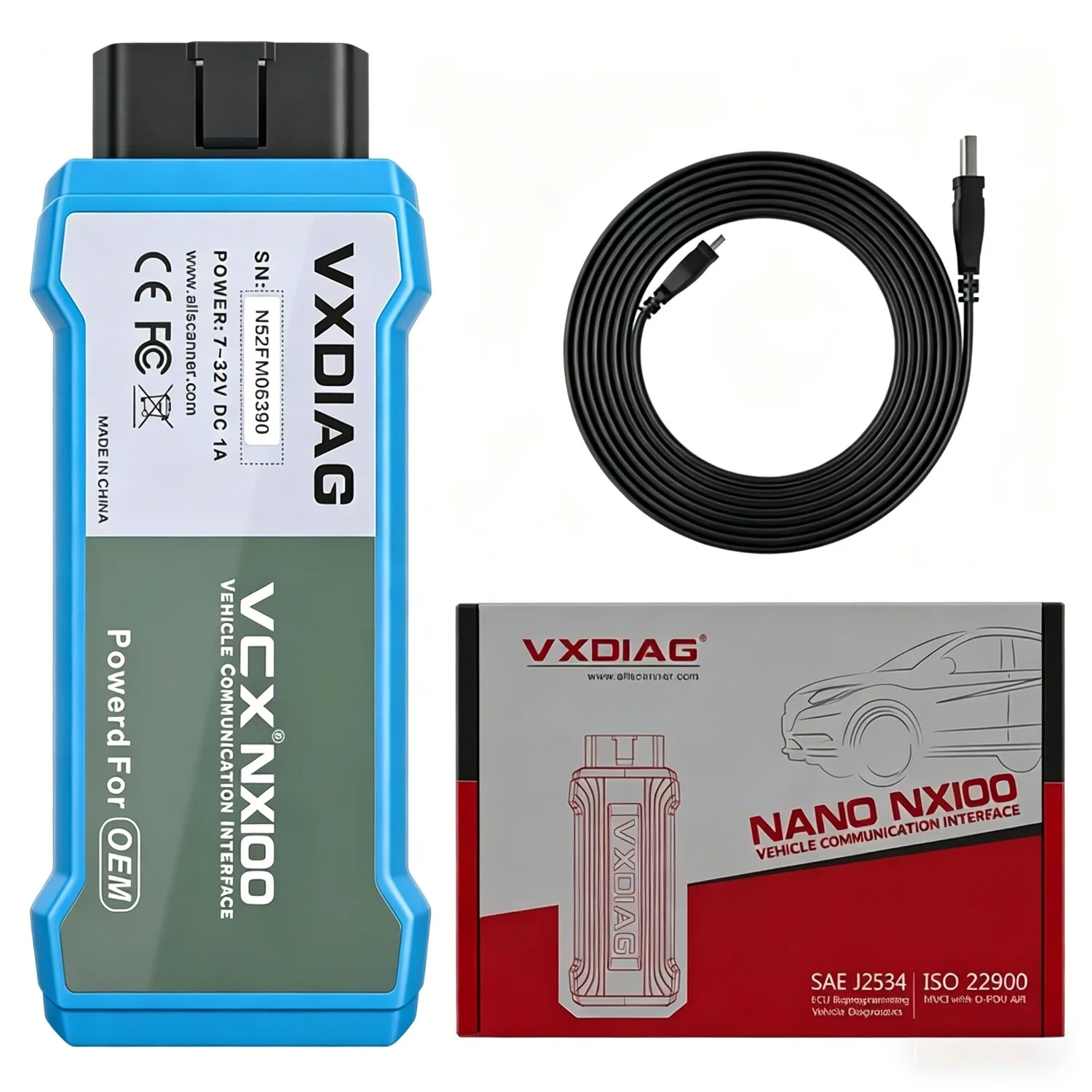 VXDIAG VCX NANO Full System Diagnostic Programming Interface For Volkswagen, Audi, Skoda, VAG, and SEAT J2534 ECU Programming view 2