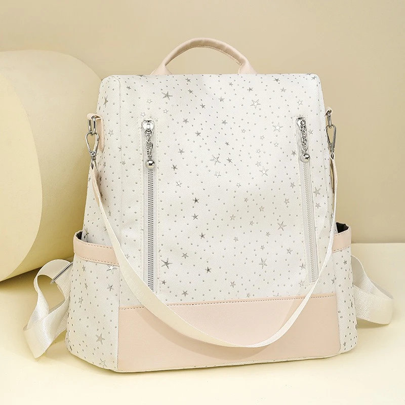 

Spring new shoulder bag women's new fashion temperament shoulder bag leisure travel large-capacity multifunctional backpack.