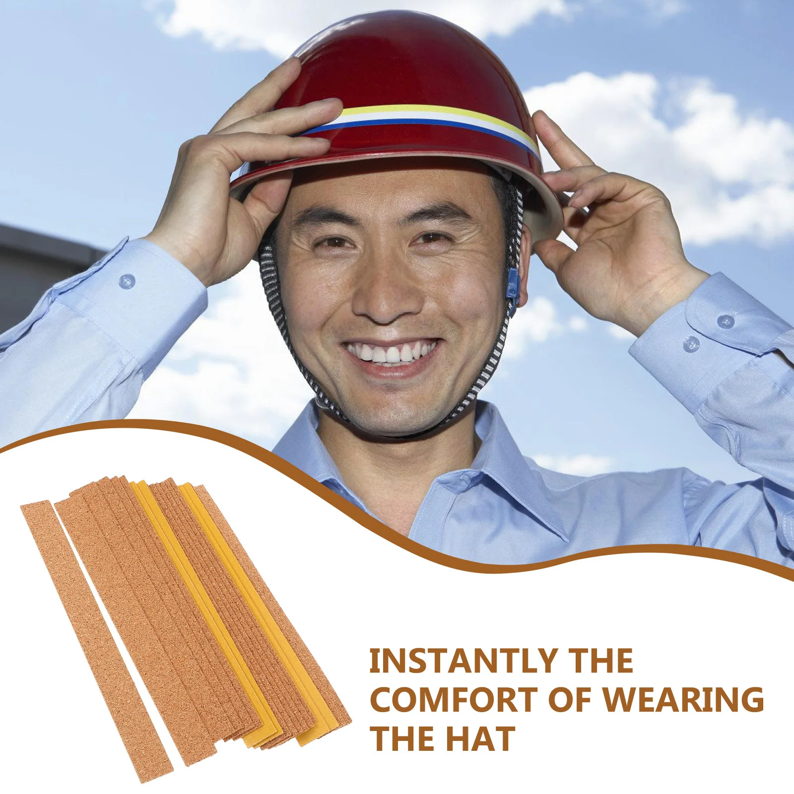 24 قطعة ذاتية اللصق لينة الفلين قبعة الشريط حجم المخفض شرائط مريحة قبعة الحشو إدراج ل كاوبوي فيدورا قبعات البيسبول #5