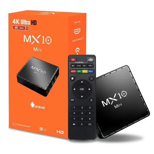 MX10 MINI dispositivo de transmisión 4K 1GB RAM 8GB ROM WiFi 2,4G/5G BT4.1 Android TV Box Google TV 2025 reproductor multimedia compacto más Popular