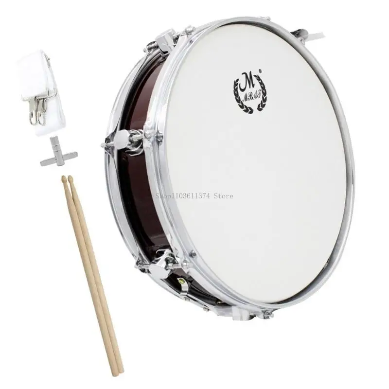 

Детский мартовский барабанный барабан, 14-дюймовый барабанный барабан с барабанными палочками и ремешком, ударный инструмент,