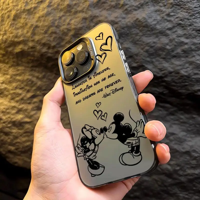 Disney Mickey Mouse Cute Phone Case for iPhone 11 Pro Max 14 Pro 13 12 Pro XS Max XR X 15 Plus 11 Pro Shockproof Soft Cover