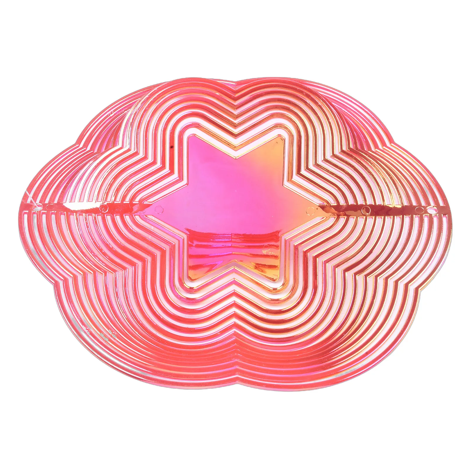 Hexagonal Wind Spinner Red/blue/gradient 20.1*20.1cm/7.91*7.91in Hexagonal Wind Spinner Adopt A 360-degree Rotatable Design