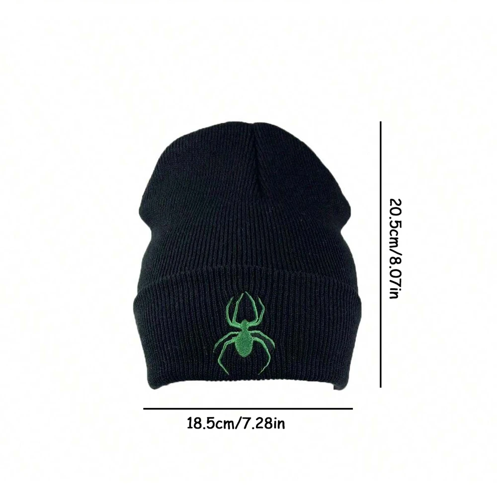 1PC New Spider Hats Women Men Knitted Beanie Cap Embroidered Cap Bonnet Skullies Cold Caps