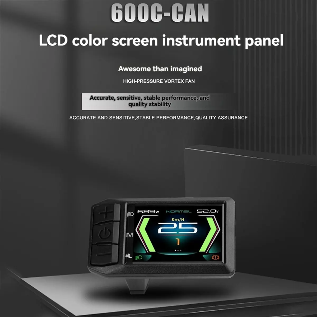 Super Sale 600C Electric Bicycle LCD Display E-Bike LCD Meter CAN for Bafang Mid Hub Motor M560 M600 M510 M820