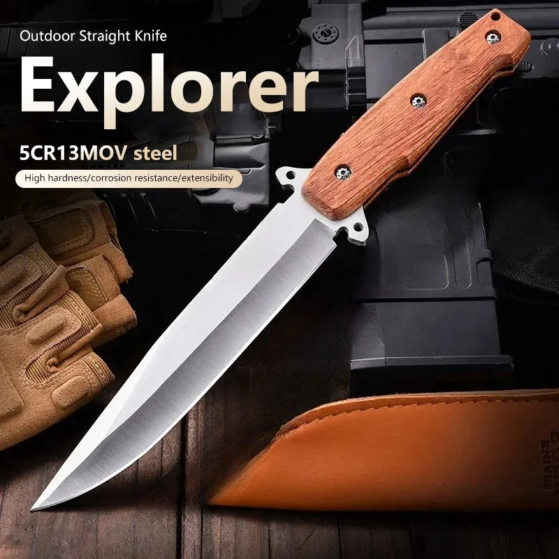 

Outdoor Camping Knife High Hardness Sharp Straight Knife Portable