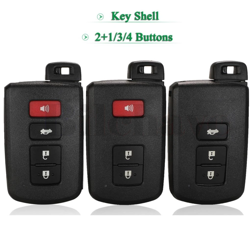 Bilchave 2+1/3/4 Buttons Remote Smart Car Key Shell For Toyota Avalon Camry RAV4 Corolla Highlander Key Case Housing Replace