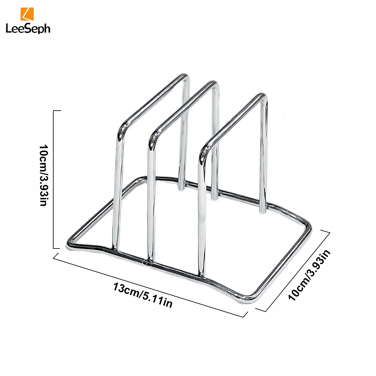 Leeseph Cutting Board Organizer Rack, Durable Stainless Steel Holder, Space-Saving Design for Kitchen Countertop Organization