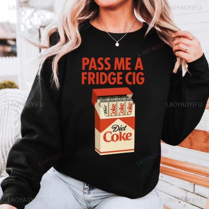 

Diet Coke " Fridge Cig" Funny Sweatshirt Diet Coke Cig Pack Funny Hoodie Neutral Retro Style Hoodie Unique Fashion Originality