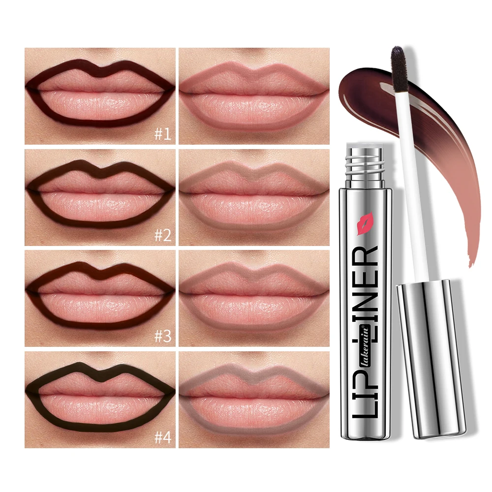 Lipliner Peel Off Lip Liner Stain Peel Off Lip Liner Tattoo Waterproof Matte Long-Lasting Brown Nude Lip Color เครื่องสําอางค์แต่งหน้า