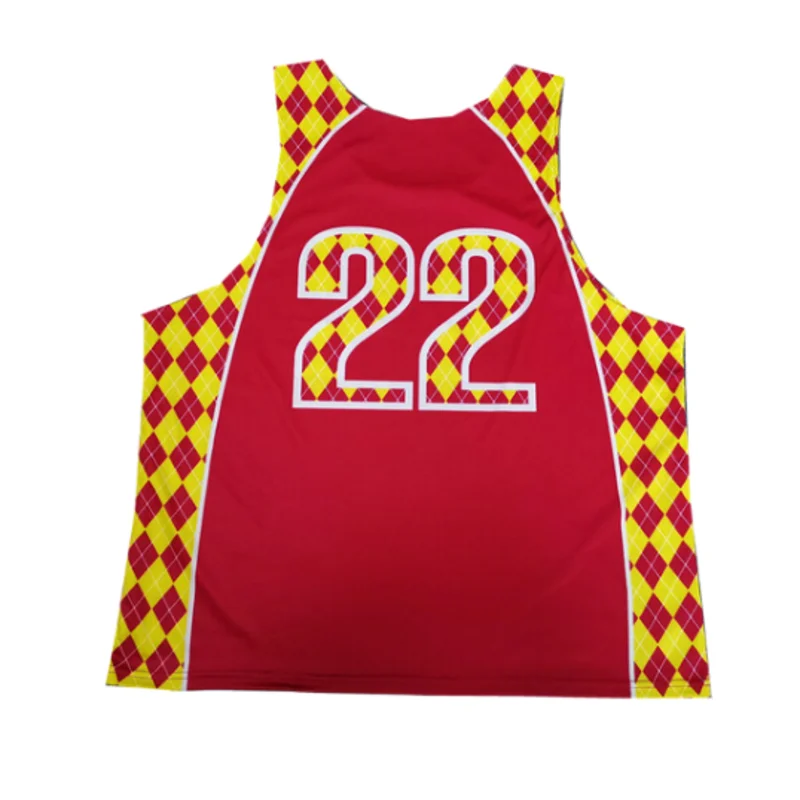 Cheap Custom Sublimation Lacrosse Reversible Pinnies For Men