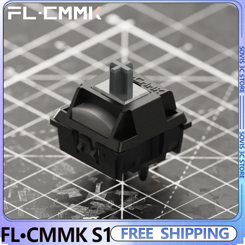 

FL·CMMK S1 Keyboard Switch Linear Silver Switch 38gf Gaming Mechanical Switches Hi-Fi Sound RGB Lighting PC Gamer Accessories