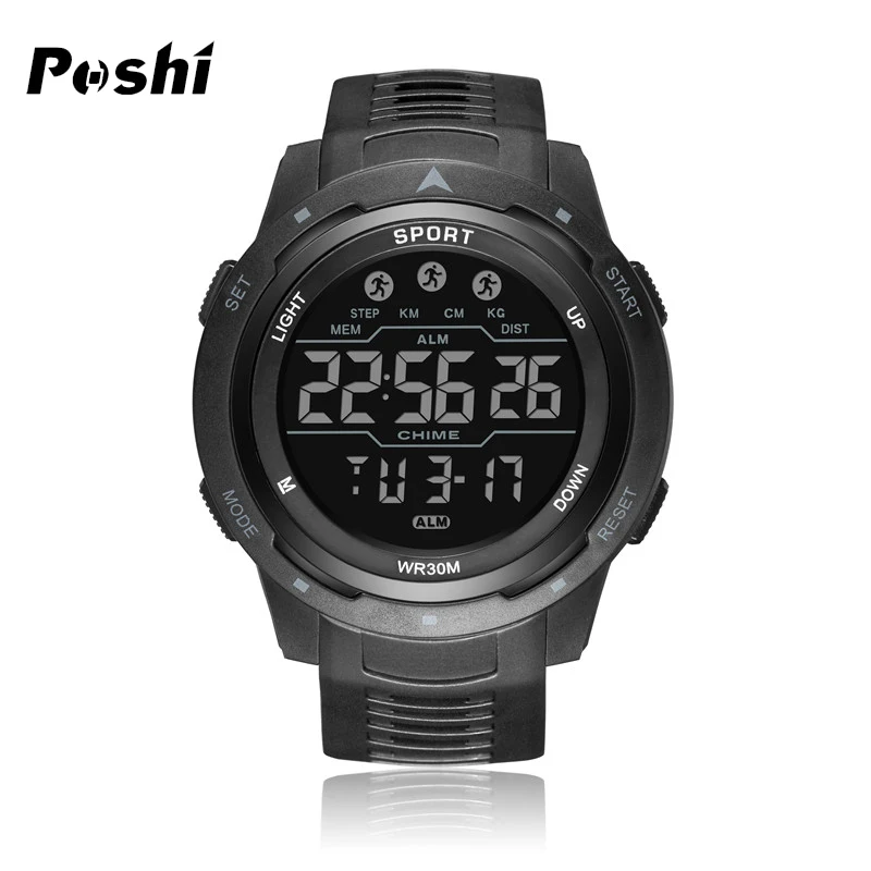 

Модные спортивные часы, Роскошные водонепроницаемые уличные часы, хронограф, календарь, цифровые наручные часы для мужчин, оригинальный бренд с коробкой