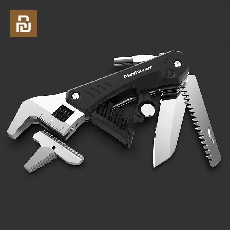 Youpin Marsworker Hand Tool Multi-Functional Wrench Knife Pliers Stainless Steel Survival Wire Cutter Camping Knife Wrench Tool