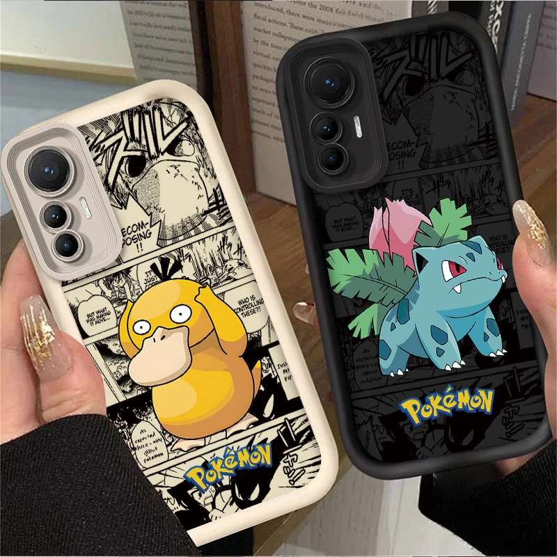 Etui na telefon z motywem kreskówkowego P-Pokémona dla Xiaomi Poco F7 F6 F5 F4 F3 M5s C65 C75 C71 X7 X6 X5 X4 GT X3 NFC M7 M6 Pro 4G 5G, tylna obudowa