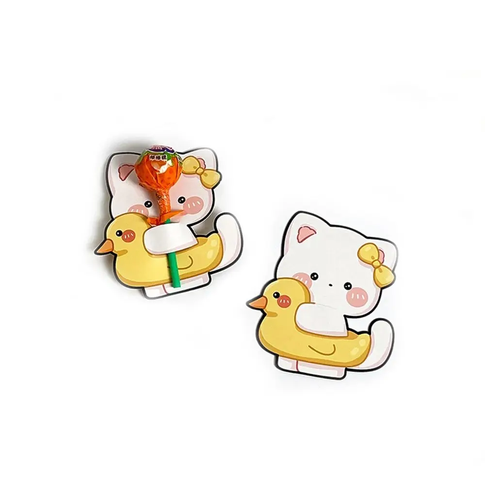 

10Pcs Rabbit Bear Pattern Lollipop Decorative Paper Card Korean INS Lollipop Package Card DIY Packaging Candy Holder