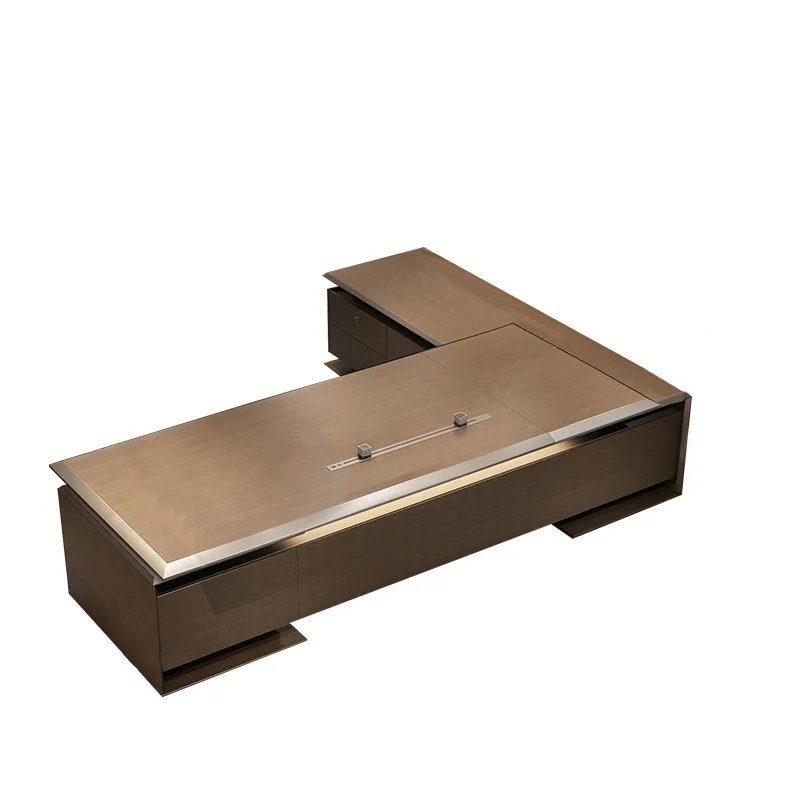 

Элитный стол руководителя, роскошный современный стол для президента, комплект стола и стула класса люкс.