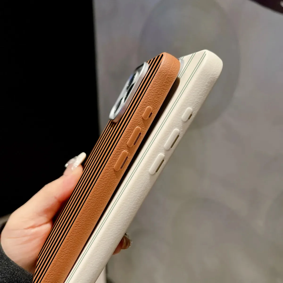 The Green Stripe Lichee Pattern Phone Case for Xiaomi Redmi Note 14 13 12 Pro Plus 12S 11 10 5G Redmi 12 13 13C 14C4G Soft Cover view 5