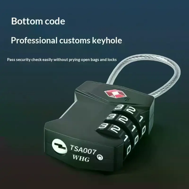 Travel TSA Customs Lock Password Changeable Lock 3 Digit Portable Zinc Alloy Suitcase Luggage Backpack Lock