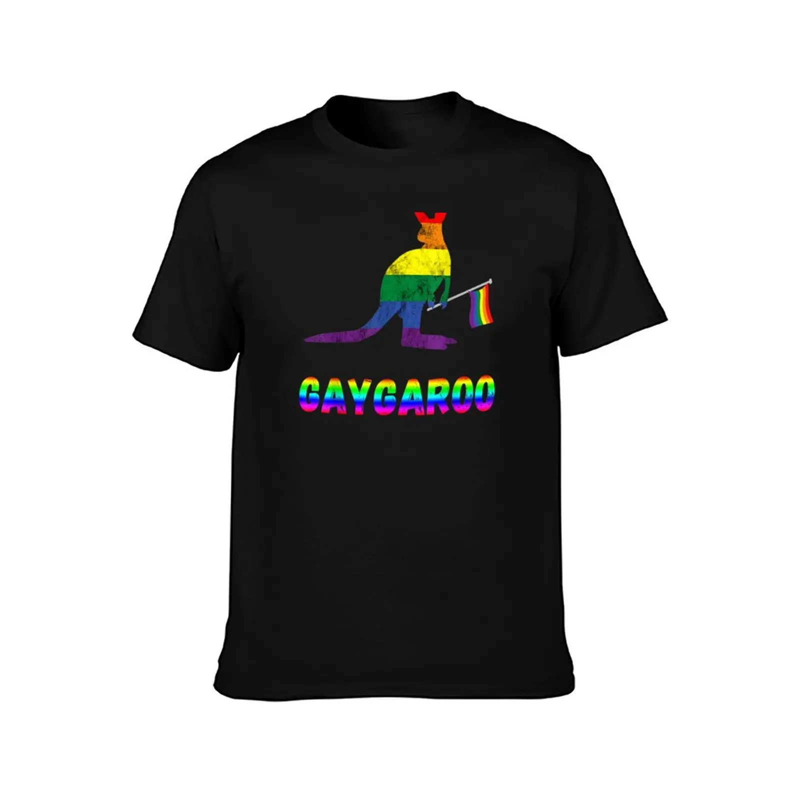 Gay Kangaroo Pride LGBT Rainbow Marsupial Australia Gender T-Shirt Summer Casual Cotton Tee Oversized Streetwear Tops