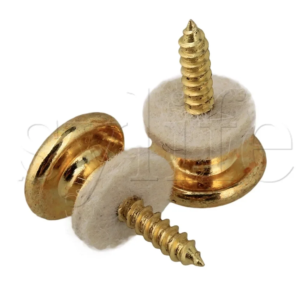 2-Pack Mushroom Head Guitar Strap Buttons - For Electric/Acoustic Guitar Strap Mounting
