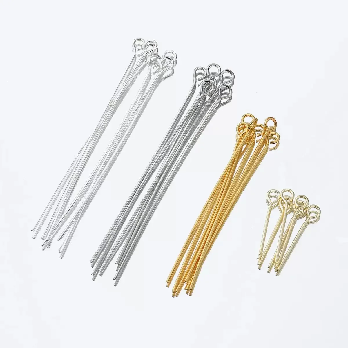 200pcs Iron Material Nine-character Needle and Flat Eye Pins jewelry Making Material DIY Jewelry Accessory Parts