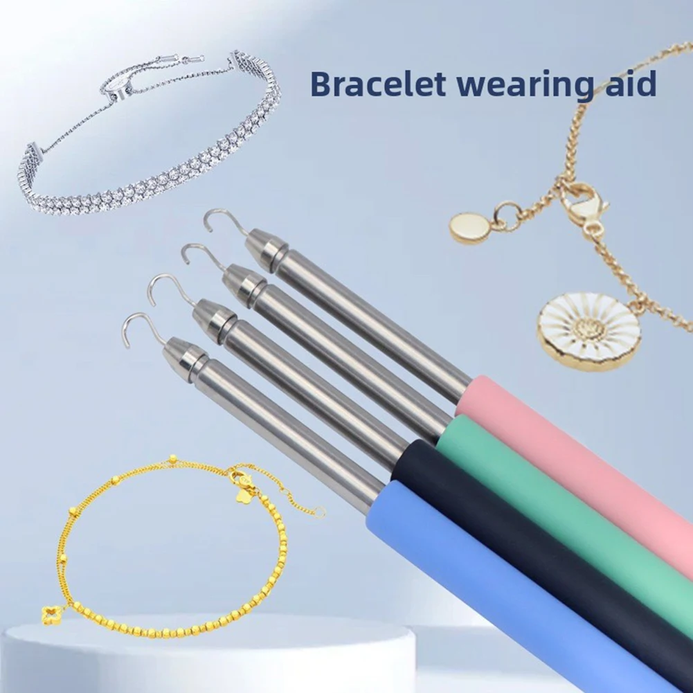 1Pc Tool Hook For Jewelry Bracelet Necklace Fastener Watch Strap Helper Clasp Wearing Aid Hanging Device For The Elderly