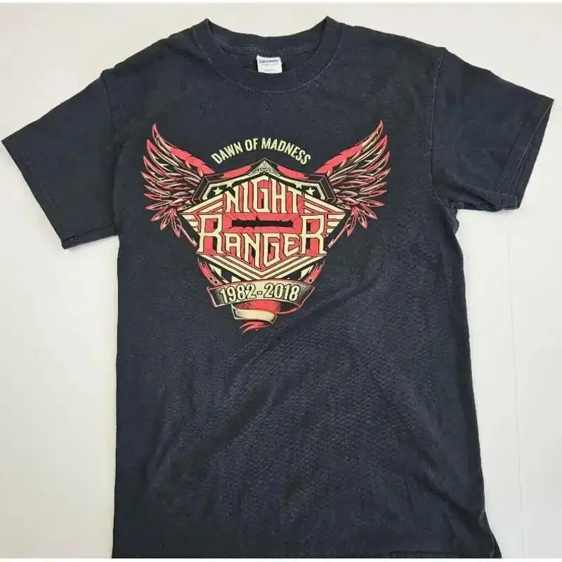 Night Ranger Dawn Of Madness T Shirt Black Cotton Ri_024