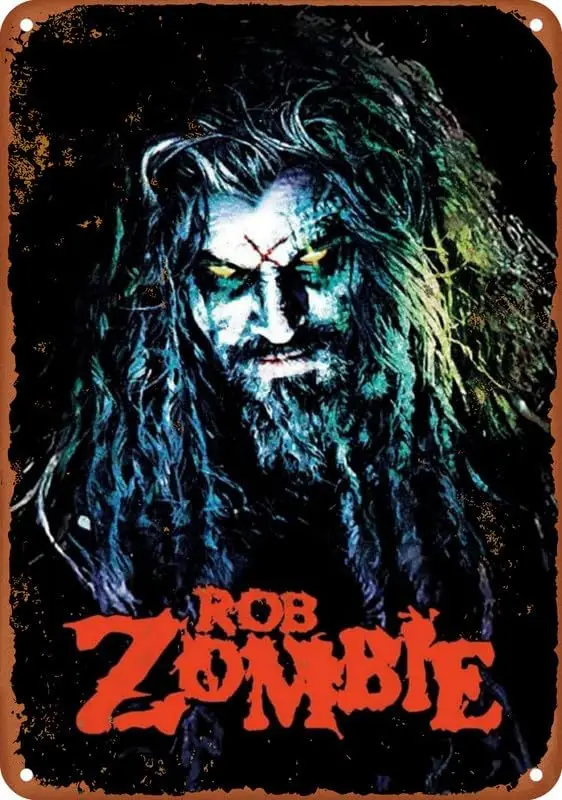 Rob Zombe Poster Tn Sgn Metl Vntge Tn Sgns Br Cfe Home Wll Decor Retro Poster 8X12 nch