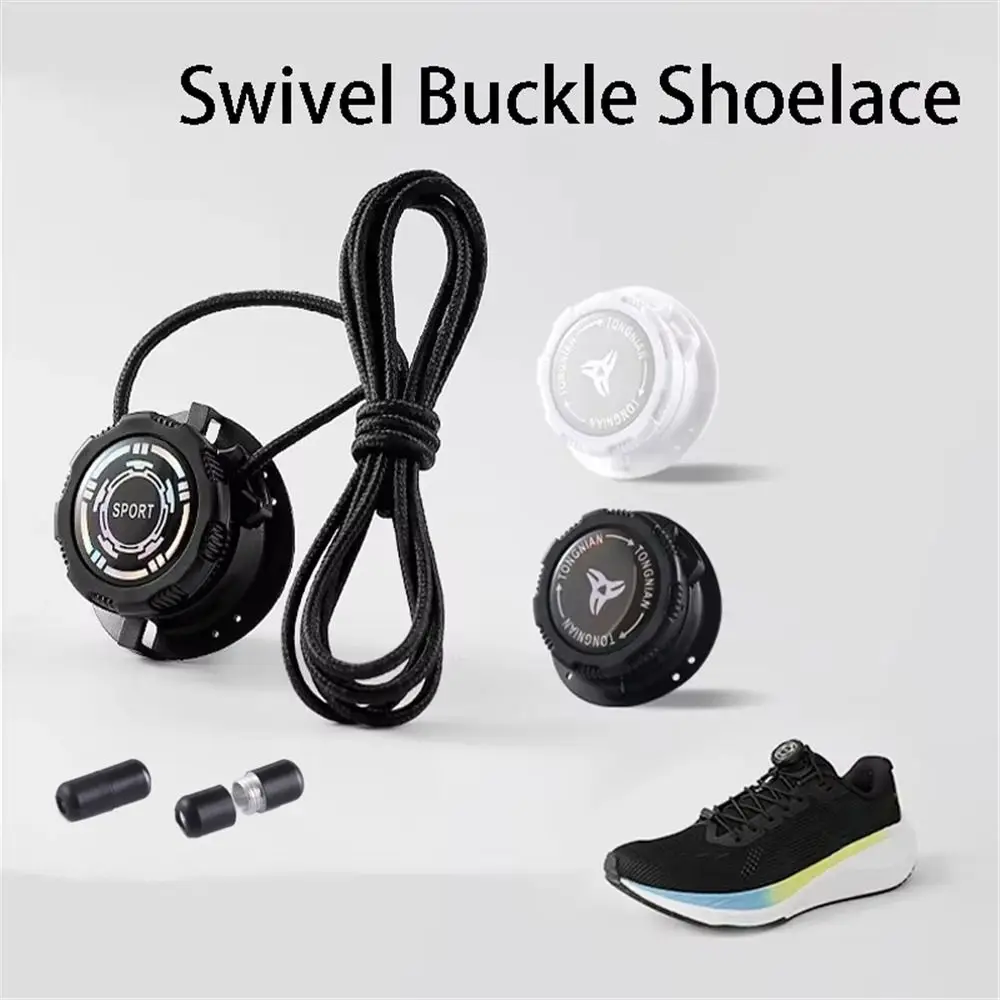 1Pair Thick Rope Swivel Buckle Laces Quick Lock Easy Installation No Tie Shoelaces Automatic Shoelaces Children Adults
