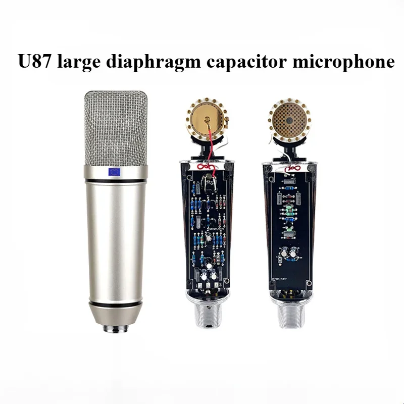 U87 Microphone Capacitive Cantilever Tiktok Network Celebrity Anchor The Same Recording Set 48V Large Diaphragm Live Microphone