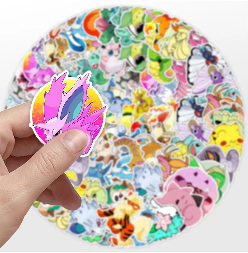 50pcs Japanese Manga Pokémon Pikachu Graffiti Mobile Phone Laptop Refrigerator Decoration Waterproof Sticker