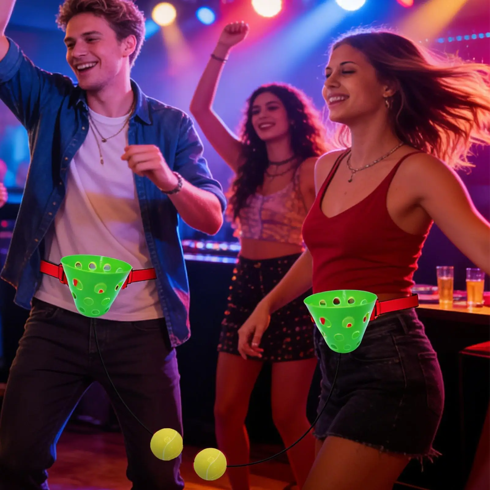 ลูกบอลสวิงสนุกๆ ของเล่นแบบปรับได้สำหรับคาดเอว เหมาะสำหรับงานปาร์ตี้ เกมบอลสำหรับครอบครัว เพื่อน นักเรียน ผู้ชาย ผู้หญิง งานอีเว้นท์ งานสังสรรค์ ปาร์ตี้ในร่ม